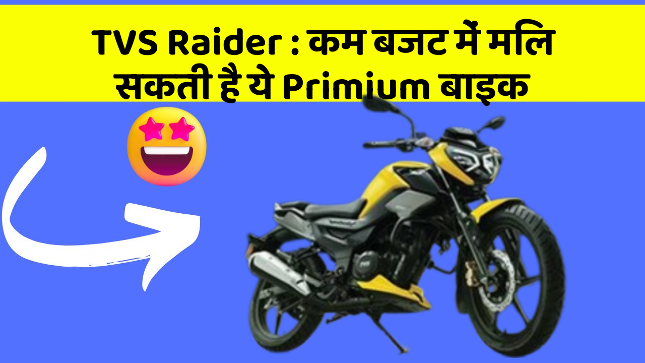 TVS Raider: कम बजट में मिल सकती है ये Primium बाइक